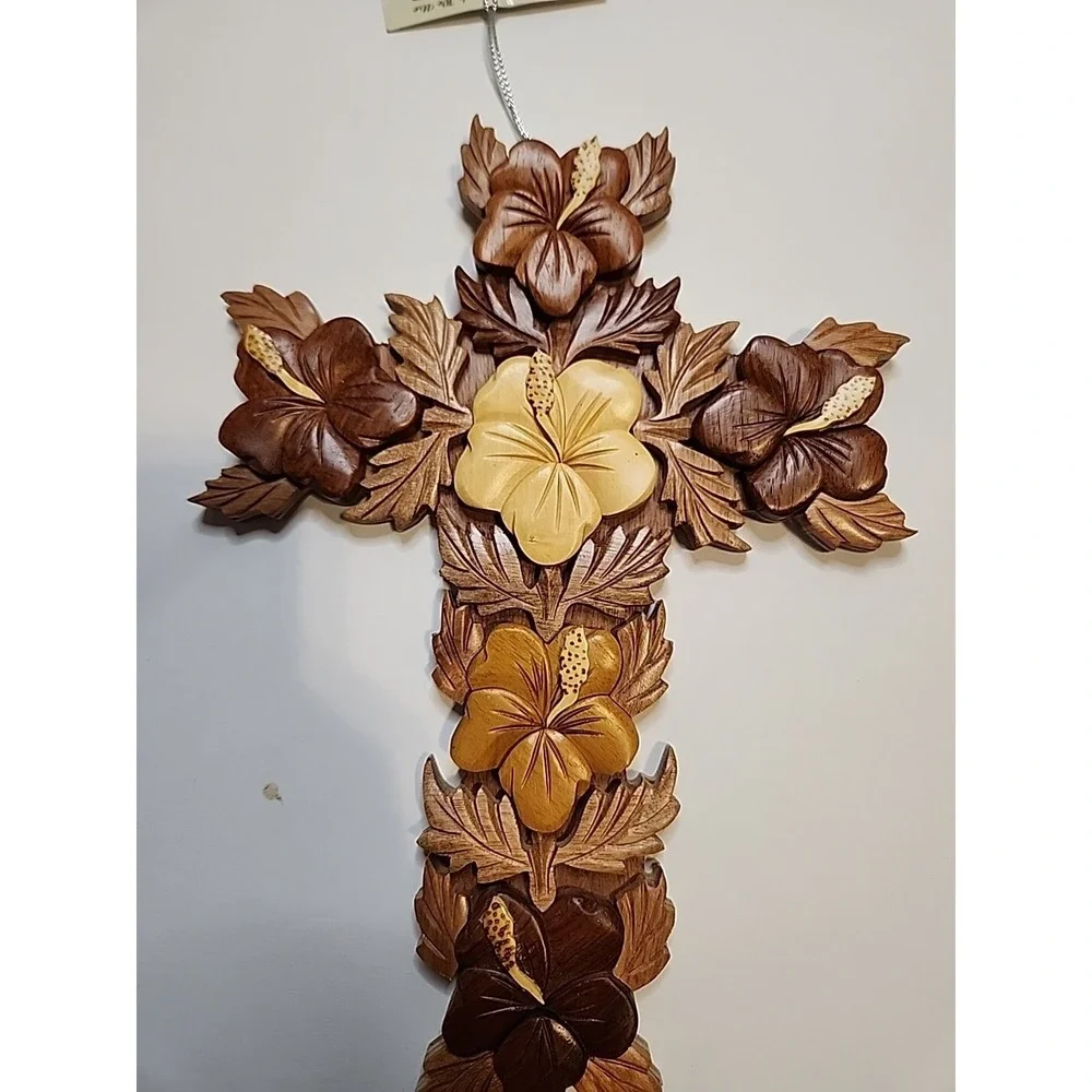 Island Treasures WOOD HAWAIIAN STYLE PLUMERIA FLOWERS   COLLECTIONS